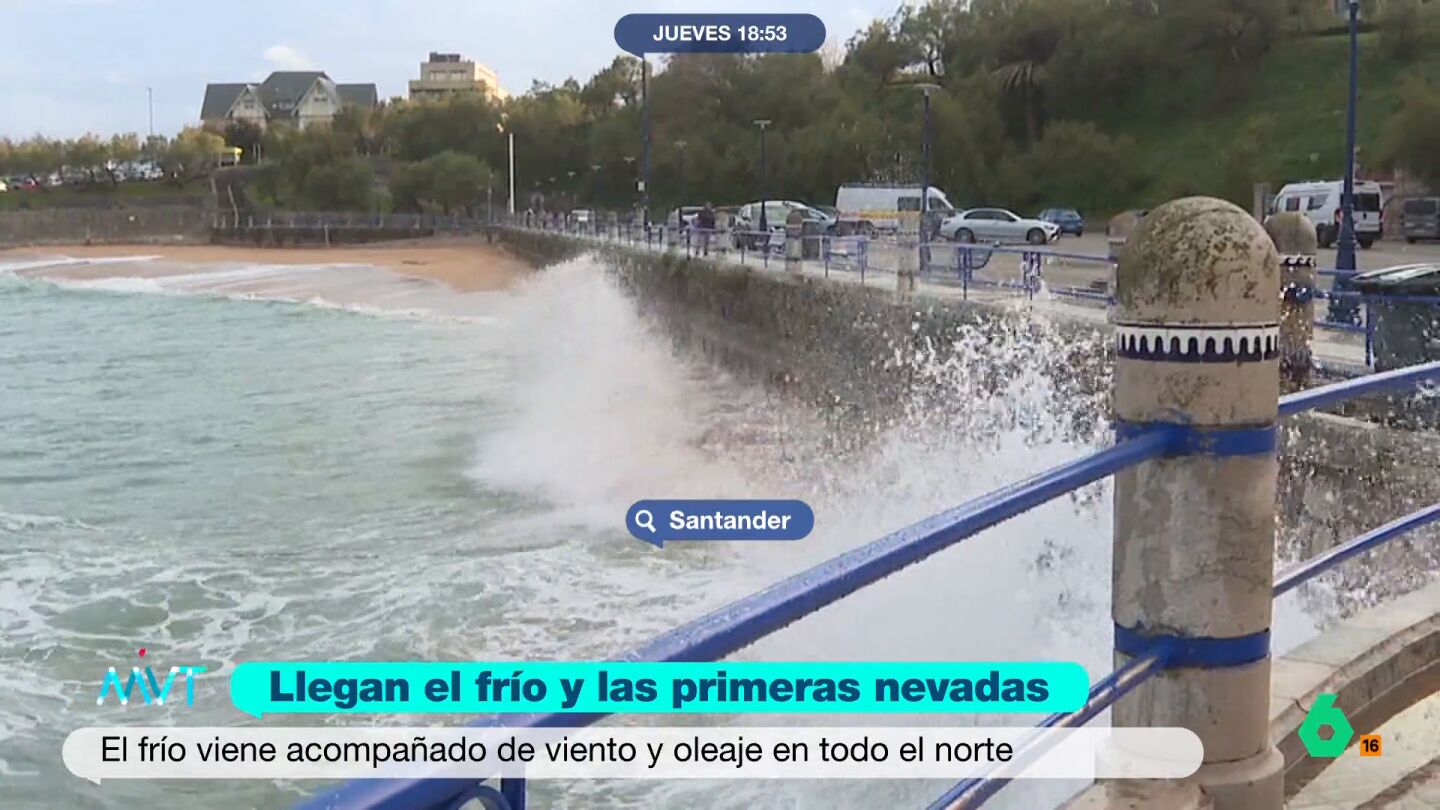 Olas de hasta 12 metros y fuerte viento en el Cantábrico