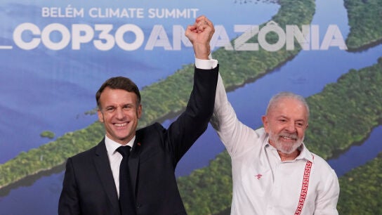 Emmanuel Macron y Lula da Silva, juntos en la cumbre del clima COP30 de Brasil