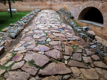 Calzada romana en Mérida Calzada romana en Mérida