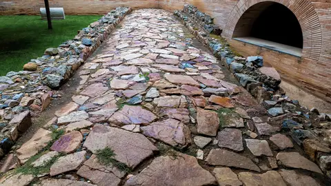 Calzada romana en Mérida Calzada romana en Mérida