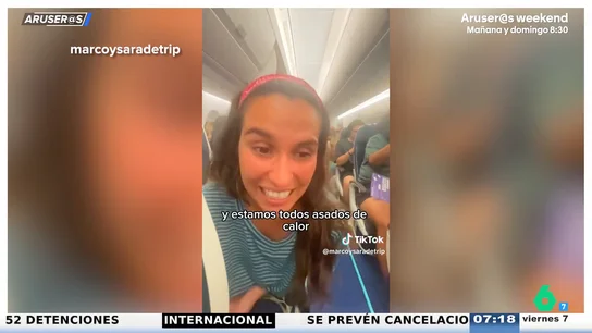 La incómoda situación vivida por unos turistas en un avión divide el plató de Aruser@s: tres horas sin aire y con apagones La incómoda situación vivida por unos turistas en un avión divide el plató de Aruser@s: tres horas sin aire y con apagones