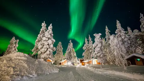Auroras boreales en Laponia Auroras boreales en Laponia