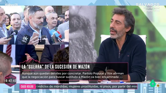 Juan del Val analiza la situación del PP tras las negociaciones con Vox en en Valencia: "Tienen pánico a las urnas" Juan del Val analiza la situación del PP tras las negociaciones con Vox en en Valencia: "Tienen pánico a las urnas"