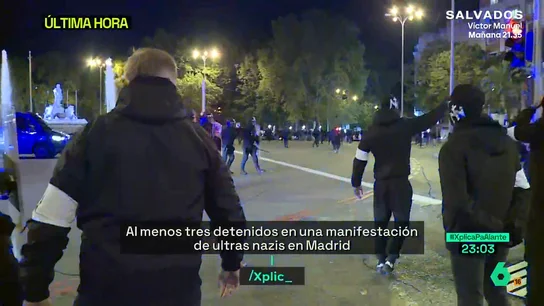 Al menos tres detenidos en la manifestación neonazi en el centro de Madrid Al menos tres detenidos en la manifestación neonazi en el centro de Madrid