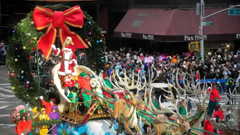 Santa Claus en el desfile de Acción de Gracias de Nueva York Santa Claus en el desfile de Acción de Gracias de Nueva York