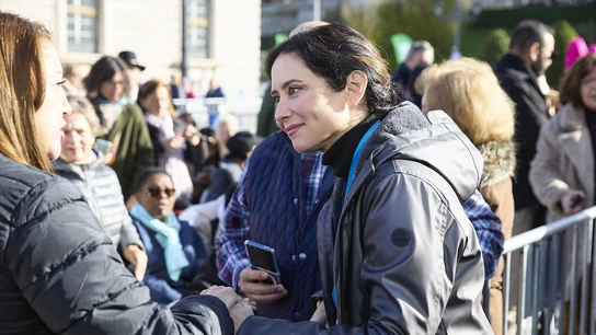 La presidenta de la Comunidad de Madrid, Isabel Díaz Ayuso, antes de la Misa Mayor de la Virgen de la Almudena. La presidenta de la Comunidad de Madrid, Isabel Díaz Ayuso, antes de la Misa Mayor de la Virgen de la Almudena.