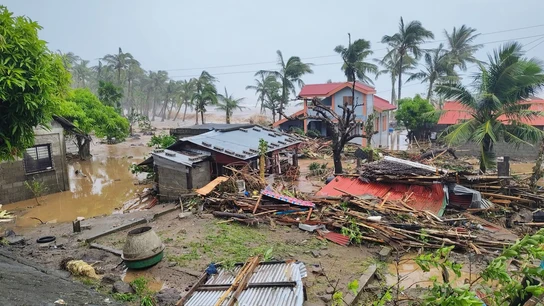 Zona afectada por el supertifón Fung-wong en la provincia de Catanduanes, Filipinas, el 9 de noviembre de 2025. Zona afectada por el supertifón Fung-wong en la provincia de Catanduanes, Filipinas, el 9 de noviembre de 2025.