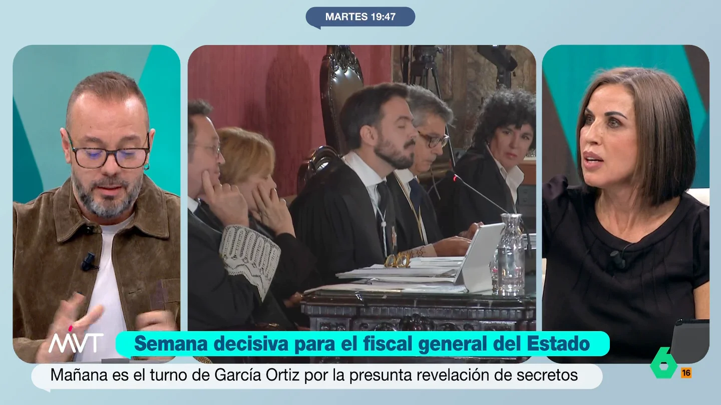 Bea de Vicente, sobre el caso del fiscal general: "Queda en evidencia que se ha mercadeado con información" Álvaro García Ortiz declarará este miercoles en el juicio por revelación de secretos. La abogada considera que la información filtrada proviene de la fiscalía "o del interesado" y que, además, se ha hecho "con intención política".