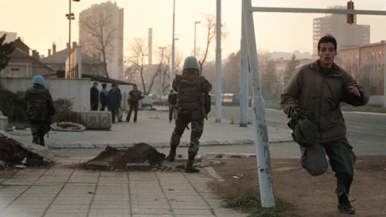 Imagen de archivo de la guerra de Bosnia. Imagen de archivo de la guerra de Bosnia.