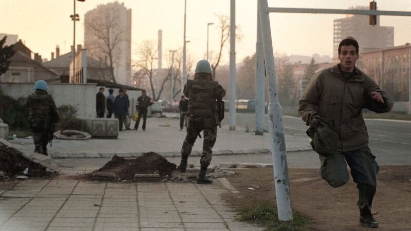 Imagen de archivo de la guerra de Bosnia.