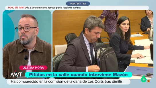 Antonio Maestre: "Mazón tiene la capacidad para ser infame hasta en funciones" Antonio Maestre considera que la comparecencia de Mazón en la comisión de la DANA en Les Corts es "otro insulto más" y critica el formato de su intervención, con un discurso leído en que se la limitado a "eludir responsabilidades".