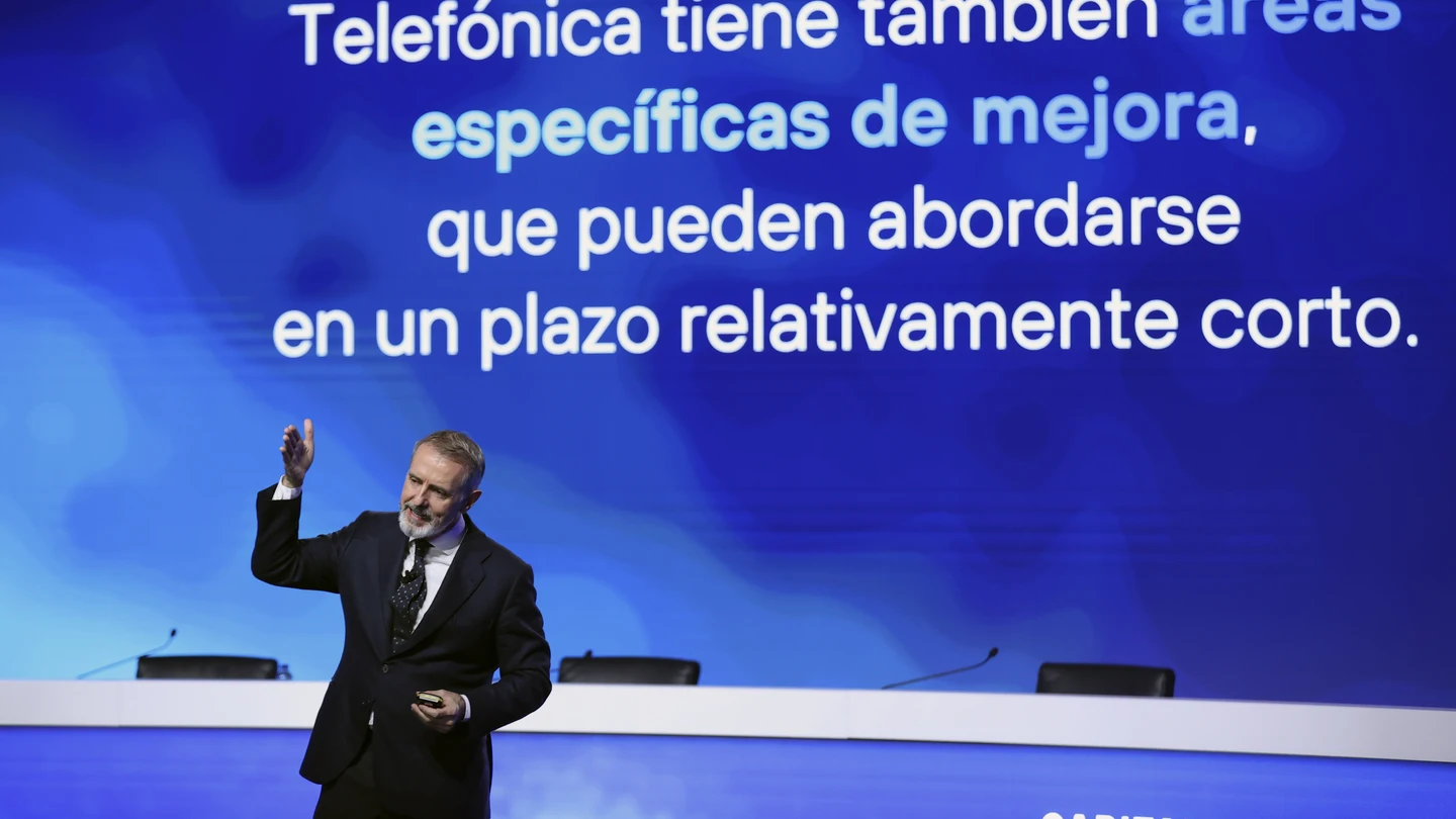 El presidente de Telefónica, Marc Murtra, en la presentación de resultados del pasado martes. El presidente de Telefónica, Marc Murtra, en la presentación de resultados del pasado martes.