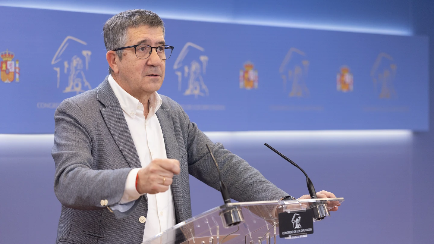 El portavoz del PSOE en el Congreso, Patxi López, durante una rueda de prensa El portavoz del PSOE en el Congreso, Patxi López, durante una rueda de prensa