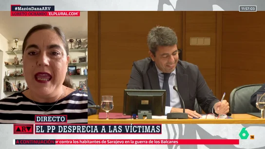 Loreto Ochando, sobre la comparecencia de Mazón en Les Corts: "No es que no hubiera hueco, no les dio la gana que las víctimas entraran" Loreto Ochando, sobre la comparecencia de Mazón en Les Corts: "No es que no hubiera hueco, no les dio la gana que las víctimas entraran"