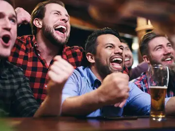 Aficionados viendo un partido Aficionados viendo un partido