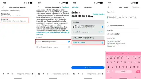Creando una rutina para activar música Creando una rutina para activar música