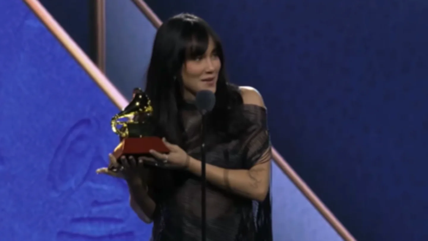 Aitana recibe su primer Grammy Latino. Aitana recibe su primer Grammy Latino.
