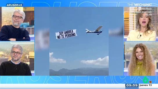 El vídeo viral de la joven que lleva su despecho hasta el cielo: "Soy Andrea, no te perdono" El vídeo viral de la joven que lleva su despecho hasta el cielo: "Soy Andrea, no te perdono"