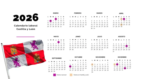 Calendario laboral de Castilla y León 2026 Calendario laboral de Castilla y León 2026