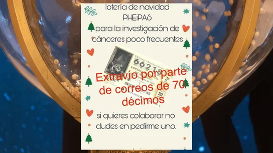 La asociación PHEiPAS denuncia el extravío de 70 décimos de Lotería de Navidad por parte de Correos La asociación PHEiPAS denuncia el extravío de 70 décimos de Lotería de Navidad por parte de Correos