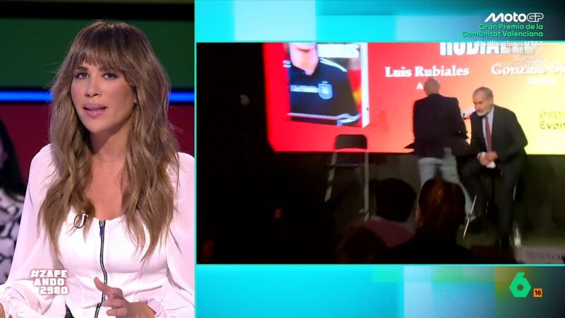 María Gómez reacciona a los huevazos que recibió Luis Rubiales: "Qué reflejos, es Sandokan"