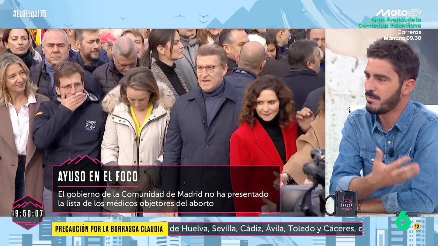 Juanma Lamet: "Ayuso en el aborto no piensa tan diferente de Feijóo, pero si no choca con el Gobierno no puede respirar" Juanma Lamet: "Ayuso en el aborto no piensa tan diferente de Feijóo, pero si no choca con el Gobierno no puede respirar"