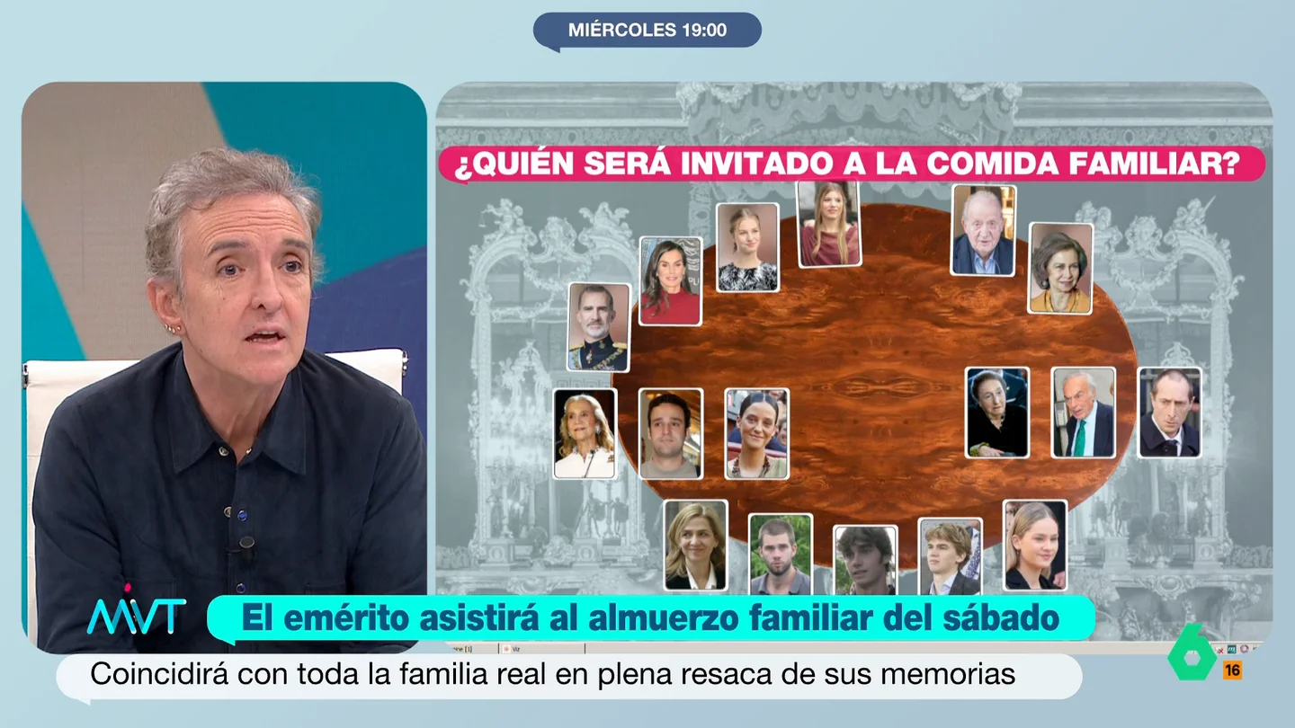 Ramoncín, sobre los invitados al almuerzo de la Casa Real: "Conozco familias en Vallecas que están mejor estructuradas" Este sábado se celebra en el Pardo un almuerzo familiar para celebrar los 50 años de la reinstauración de la monarquía. A este evento, además de los reyes y sus hijas, también acudirá el rey emérito.