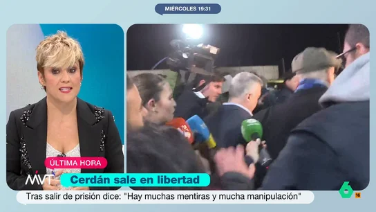 Cristina Pardo, sobre la trama de Santos Cerdán: "Se grababan tanto y tantas veces que hemos podido escuchar a uno mear" Cristina Pardo y Afra Blanco reflexionan en este vídeo sobre la trama de Santos Cerdán y el hecho de que el juicio social sea "inevitable", según la presentadora de Más Vale Tarde porque "el material es muchísimo".
