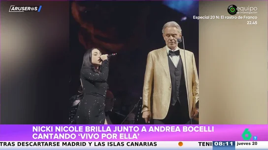 El emocionante vídeo en el que Nicki Nicole canta con Andrea Bocelli 'Vivo por ella' El emocionante vídeo en el que Nicki Nicole canta con Andrea Bocelli 'Vivo por ella'