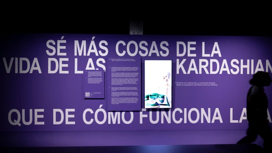 Una de las piezas contemporáneas de la exposición 'Hoy es un buen día para hablar de derechos digitales' Una de las piezas contemporáneas de la exposición 'Hoy es un buen día para hablar de derechos digitales'