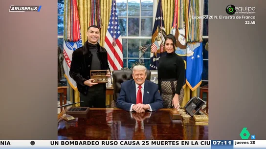 El vídeo del encuentro de Donald Trump con Cristiano Ronaldo y Georgina Rodríguez El vídeo del encuentro de Donald Trump con Cristiano Ronaldo y Georgina Rodríguez
