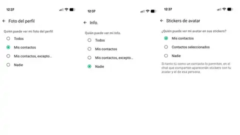 Ajustes de privacidad de WhatsApp Ajustes de privacidad de WhatsApp