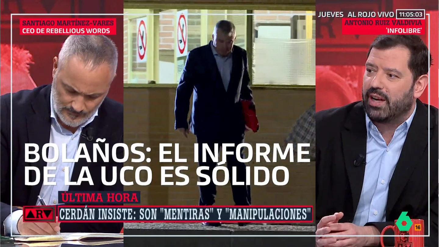 Valdivia, tras el informe de la UCO sobre Santos Cerdán: "En el Gobierno creían que era un monje y muchos lo califican ya de psicópata" Valdivia, tras el informe de la UCO sobre Santos Cerdán: "En el Gobierno creían que era un monje y muchos lo califican ya de psicópata"