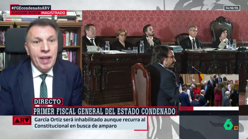 Joaquim Bosch, sobre la condena al fiscal general: "La causa tiene un origen político partidista indudable"