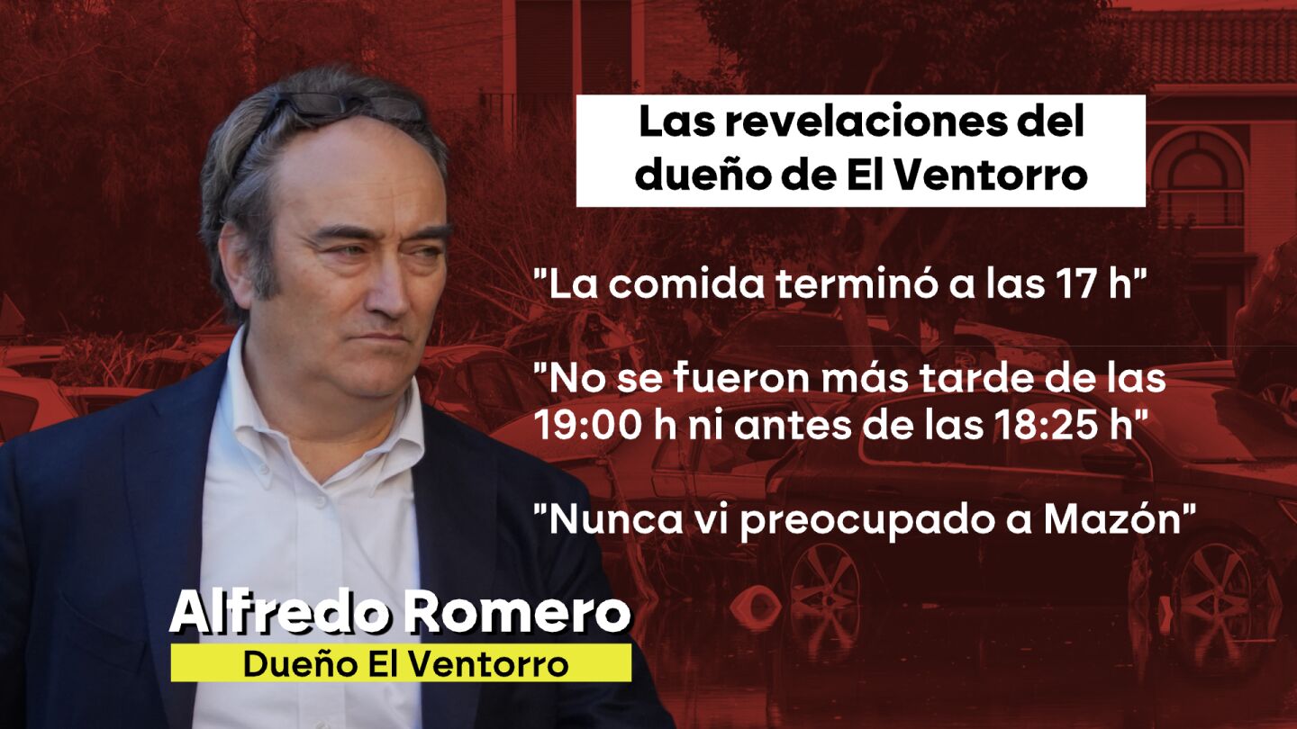 El dueño de El Ventorro, sobre la comida de Mazón