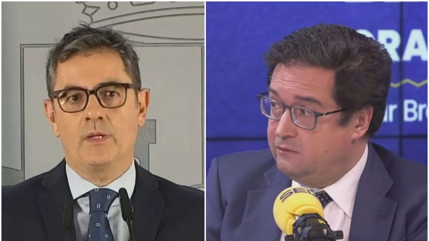 Félix Bolaños, a la izquierda; Óscar López, a la derecha Félix Bolaños, a la izquierda; Óscar López, a la derecha