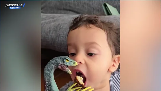 Alfonso Arús presenta al dinosaurio tenedor, la fórmula de estos padres para que su hijo quiera comer Alfonso Arús presenta al dinosaurio tenedor, la fórmula de estos padres para que su hijo quiera comer