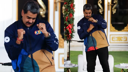 Nicolás Maduro bailando bajo el ritmo de un remix de frases suyas como "sí a la paz" Nicolás Maduro bailando bajo el ritmo de un remix de frases suyas como "sí a la paz"