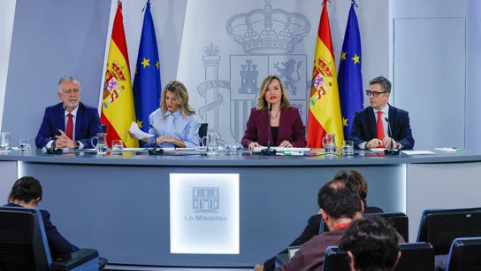 Los ministros Ángel Víctor Torres, Yolanda Díaz, Pilar Alegría y Félix Bolaños Los ministros Ángel Víctor Torres, Yolanda Díaz, Pilar Alegría y Félix Bolaños