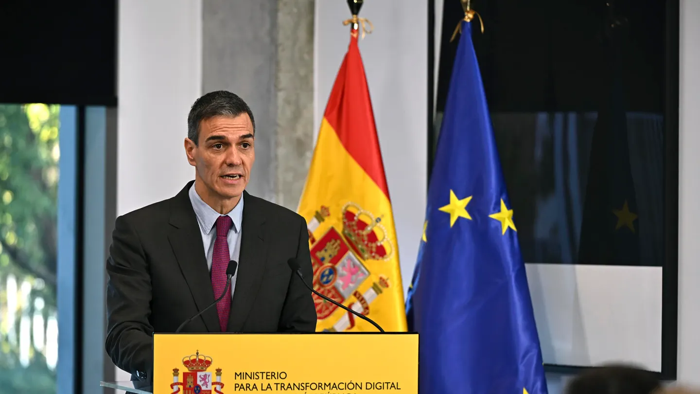 El presidente del Gobierno, Pedro Sánchez, durante una comparecencia en un acto institucional El presidente del Gobierno, Pedro Sánchez, durante una comparecencia en un acto institucional