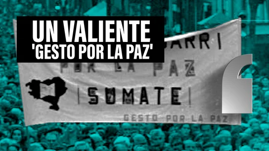 El 'Gesto por la Paz' cumple 40 años: valentía, silencio y un pequeño lazo azul que dijo "basta" a ETA El 'Gesto por la Paz' cumple 40 años: valentía, silencio y un pequeño lazo azul que dijo "basta" a ETA