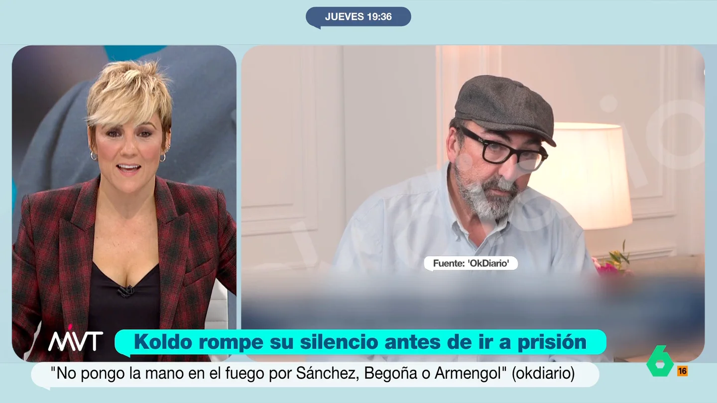 Cristina Pardo, sobre la entrevista de Koldo: "¿En qué momento ha pensado que era buena idea meter a Ábalos y Ángel Víctor Torres?" El exasesor de José Luis Ábalos ha concedido una entrevista a 'Ok Diario' en la que, tras ser preguntado por Eduardo Inda, director de dicho medio, se ha sincerado sobre por quién pondría la mano en el fuego.