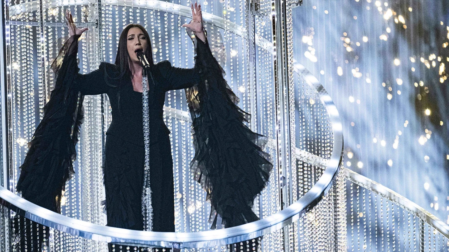 La representante de Israel en Eurovisión 2025, Yuval Raphael, durante su actuación en el certamen La representante de Israel en Eurovisión 2025, Yuval Raphael, durante su actuación en el certamen