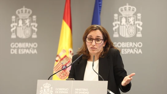 La ministra de Sanidad, Mónica García, durante la rueda de prensa posterior al Consejo Interterritorial del Sistema Nacional de Salud La ministra de Sanidad, Mónica García, durante la rueda de prensa posterior al Consejo Interterritorial del Sistema Nacional de Salud