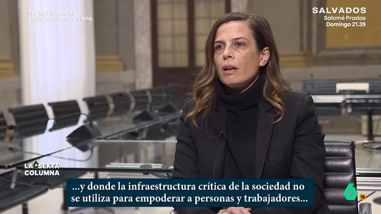 Francesca Bria advierte sobre los tecnoligarcas: "Están diseñando un mundo donde la democracia es un sistema obsoleto" laSexta Columna entrevista a Francesca Bria, una de las personas más influyentes del sector tecnológico en el mundo, que en este vídeo avisa de los tecnoligarcas y "la posibilidad de que se implemente una nueva forma de autoritarismo".