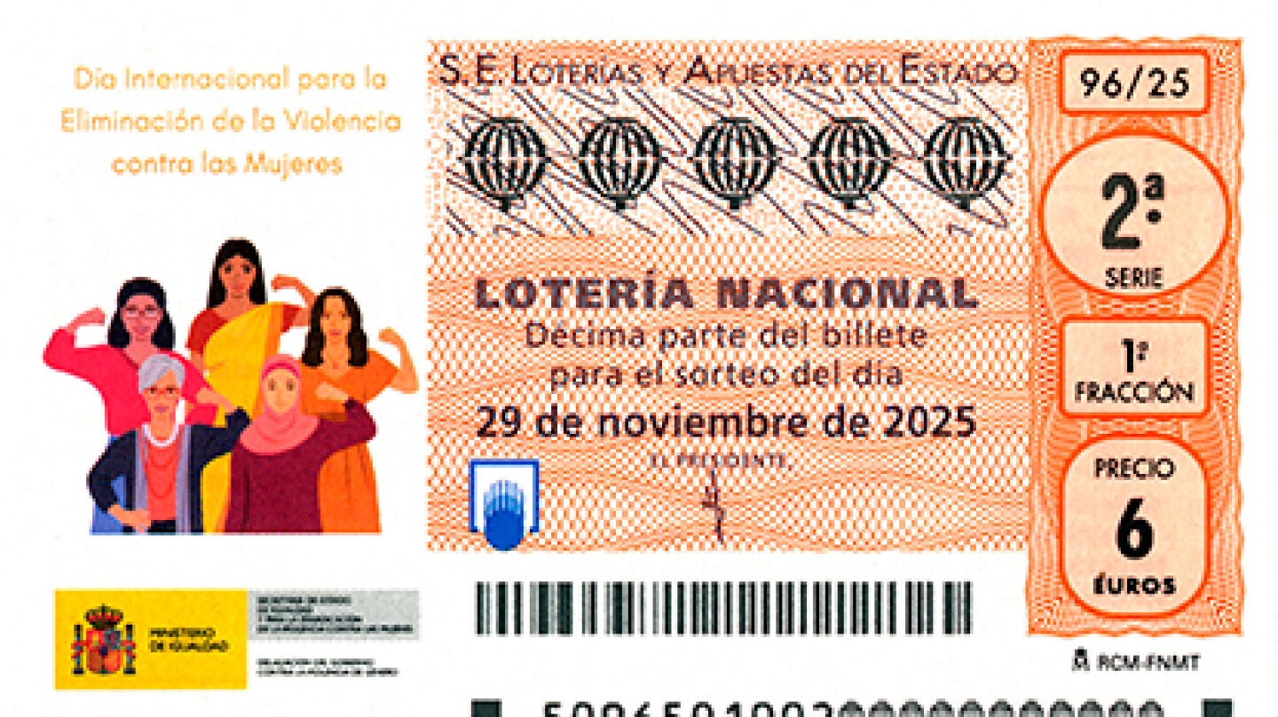 Décimo del sorteo de la Lotería Nacional del sábado 29 de noviembre de 2025.