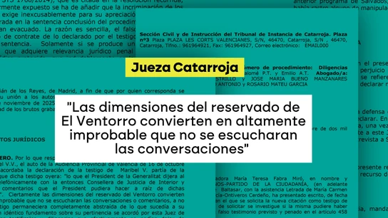 jueza considera "altamente improbable" que Vilaplana no escuchara a Mazón jueza considera "altamente improbable" que Vilaplana no escuchara a Mazón