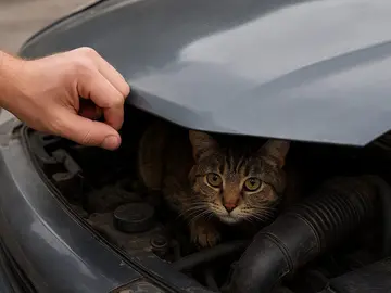El golpe en el capó con el que puedes salvar a un gato este invierno El golpe en el capó con el que puedes salvar a un gato este invierno