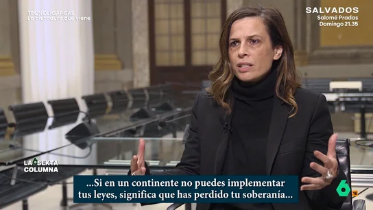 Francesca Bria, a favor de regular el poder de los tecnoligarcas en Europa: "Si no puedes implementar tus leyes, has perdido tu soberanía" Tras las tensiones entre Donald Trump y China por Tik Tok en Estados Unidos, laSexta Columna a los expertos si debería hacer Europa algo similar con el poder de los tecnoligarcas y sus empresas. Sus reflexiones, en este vídeo.