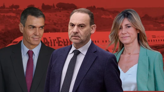 Pedro Sánchez, José Luis Ábalos y Begoña Gómez. Pedro Sánchez, José Luis Ábalos y Begoña Gómez.